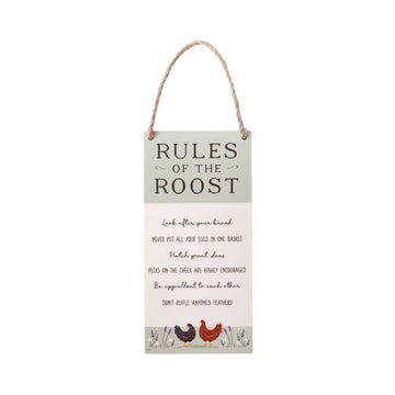 CGB Giftware CGB Giftware - Bramble Farm 'Rules Of The Roost' Kitchen Sign